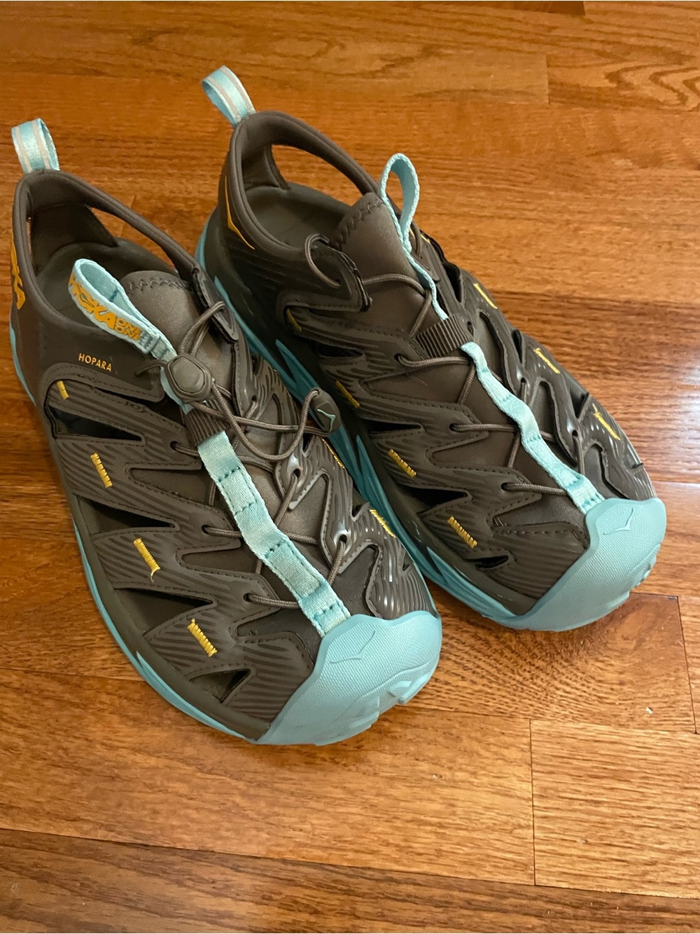 Hoka One One Hopara Women's Size 9 Sandals Gray Blue Hiking Water